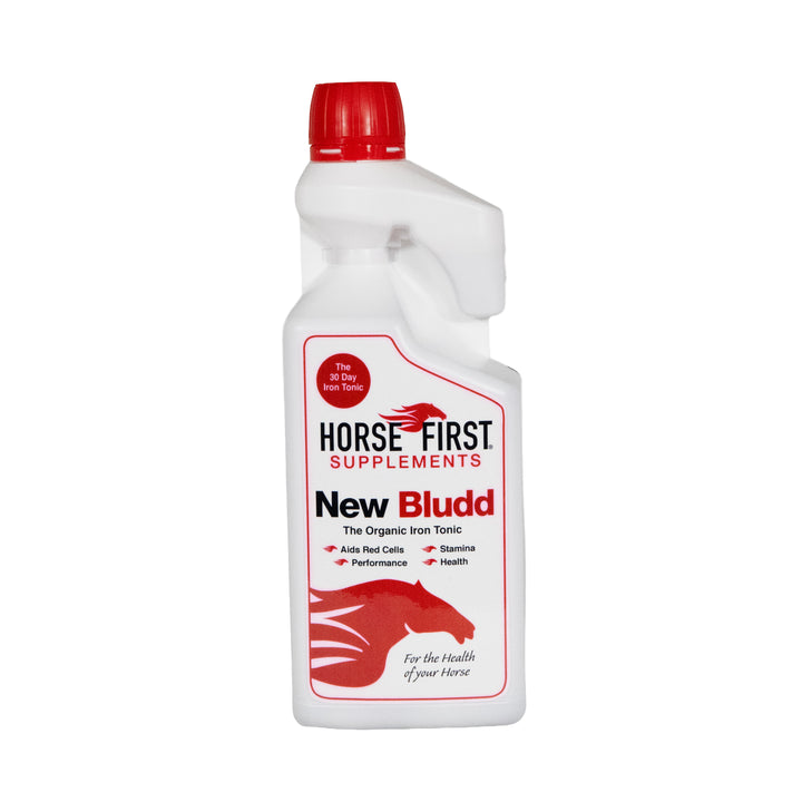Horse First Supplements New Bludd bottle on a white background