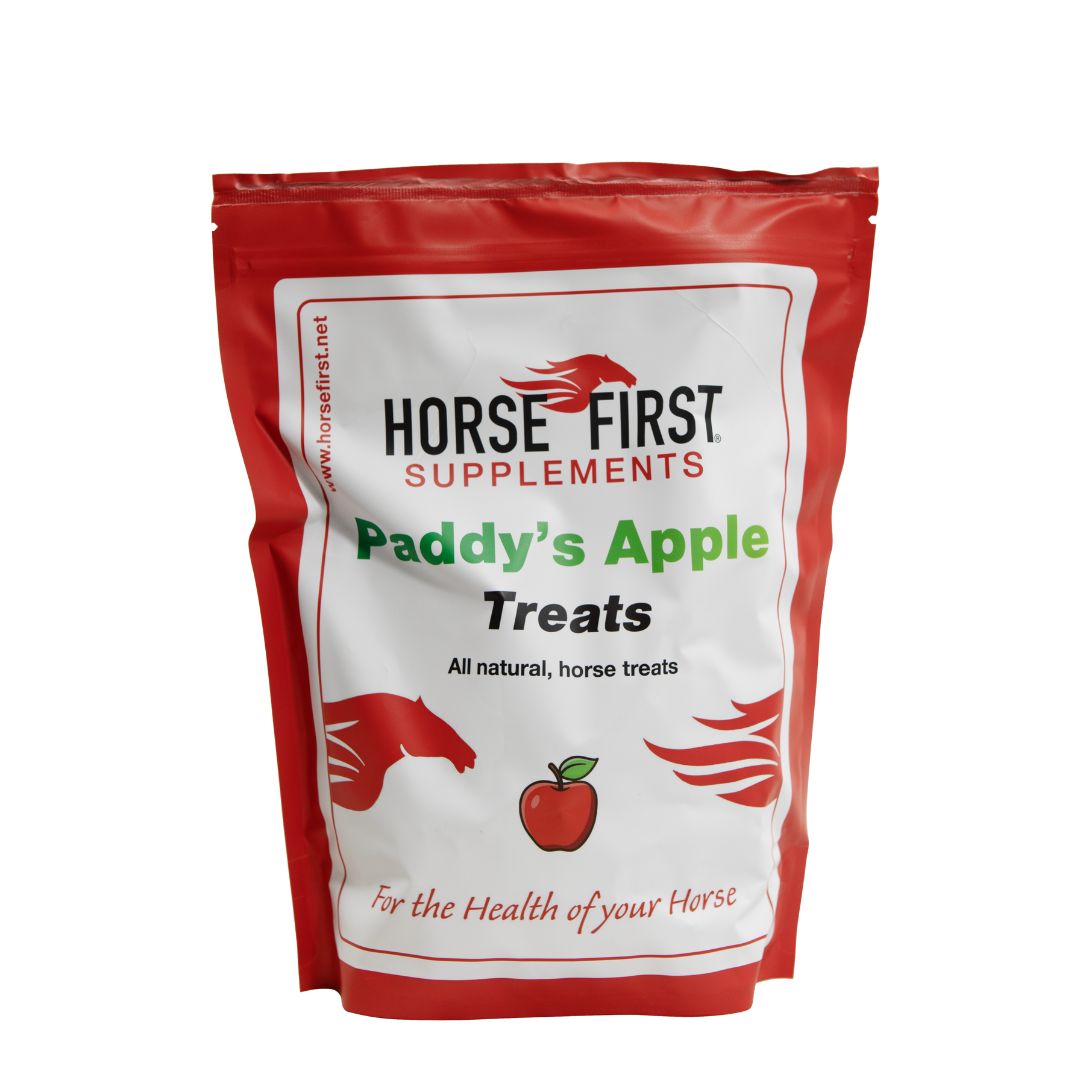 Bag of Horse First Supplements Paddy's Apple Treats on a white background